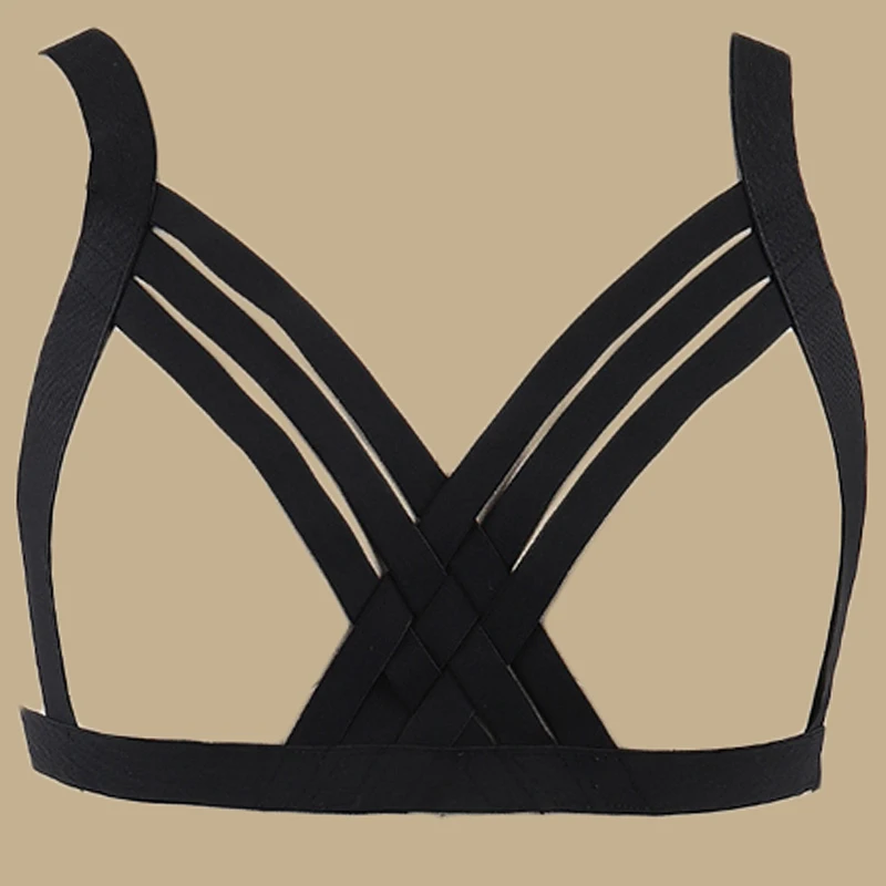 

Hollow Cage Bra Black Body Harness Pastel Goth Sexy Lingerie Pole Dance Body Cage Bondage Harness Woman