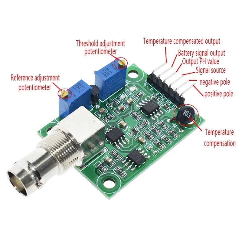 Imagem -03 - Value Detection Regulator Sensor Module Monitoramento Tester Medidor de Controle Bnc ph Eletrodo Sonda para Arduino 1conjunto 014 ph