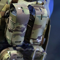 Large/Small Size Laser Cutting Quick Opening Type Molle Sub-Package Modular Flashbang Pouch Tool Bag for Belt or Vest