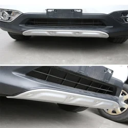 Aluminium Alloy Front + Rear Bumper Protector Skid Plate Guard For Honda CRV 2012 2013 2014 Touring Sport 2pcs