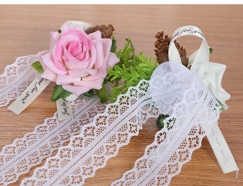 New Arrival bransoletka stanik akcesoria dla druhen bransoletka mariage dekoracja 3D kwiat bransoletka demoiselle d honneur mariage