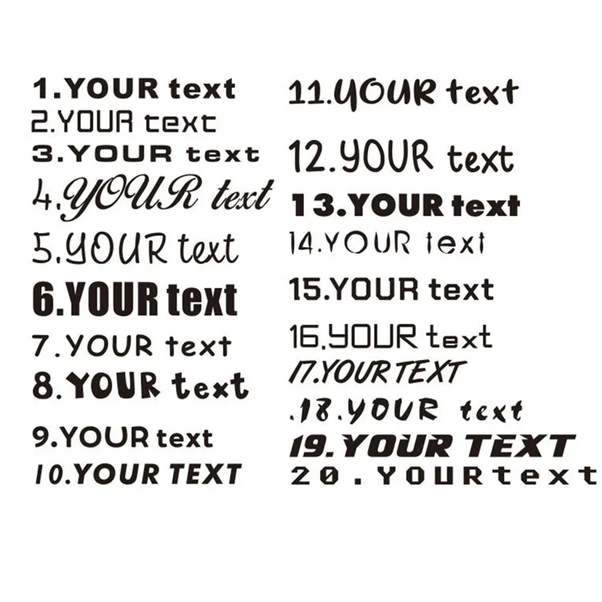 Custom Text English Chinese Japanese Hebrew Sign WEBSITE FACEBOOK Instagram Name Logo YouTube Snapchat Decal Car Bike Sticker