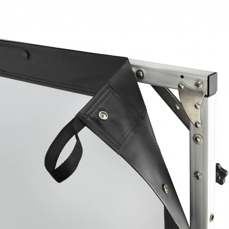 شاشة عرض أمامية وخلفية 16:9 ، مع حامل وحقيبة حمل ، إطار قابل للطي للهاتف الخلوي في الهواء الطلق ، شاشة عرض