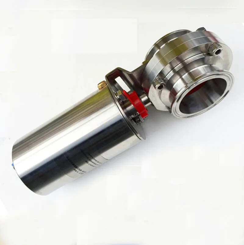 

1" SS304 Stainless Steel Sanitary Pneumatic Butterfly Valve Vertical Tri Clamp Actuator Homebrew