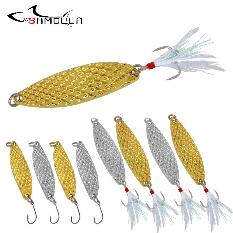 

Fishing Spoon For Pike Lures Weights 2.5-20g Bass Fishing Lure High Reflective Light High Quality Metal Spinner Isca Artificial