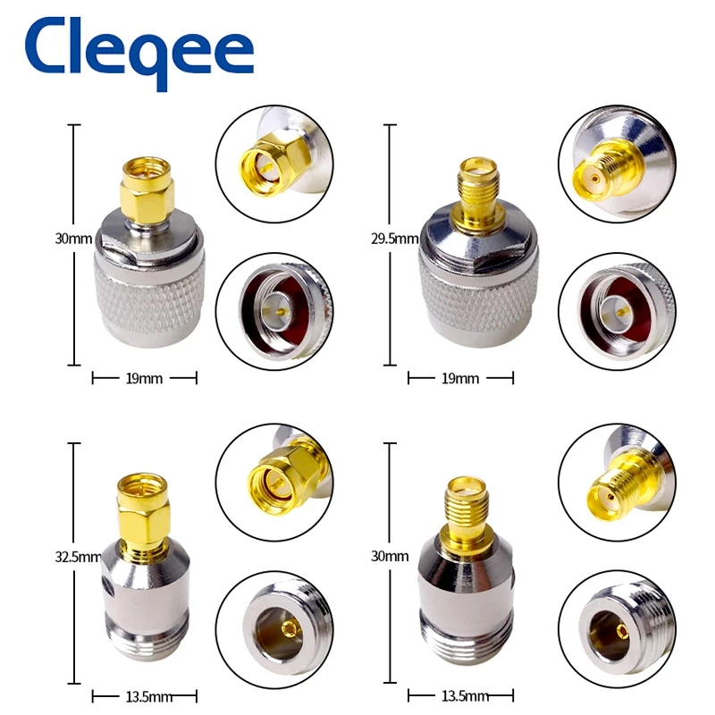 Jxsinone 2Pcs N Naar Sma Adapter N Male Naar Sma Stekker Vrouwelijke Jack Rf Connector 4 Type Test converter Snelle Verzending
