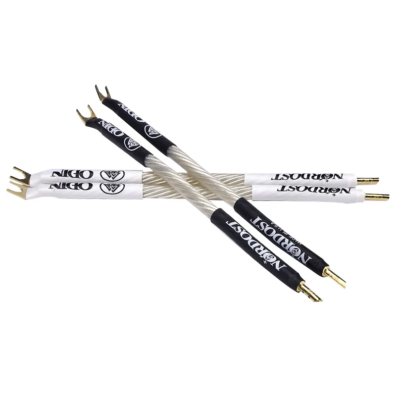 4 Uds. Cables de puente plateados Nordost Odin de alta fidelidad de alta gama para entusiastas de Audio y puente de altavoz Hi-Fi
