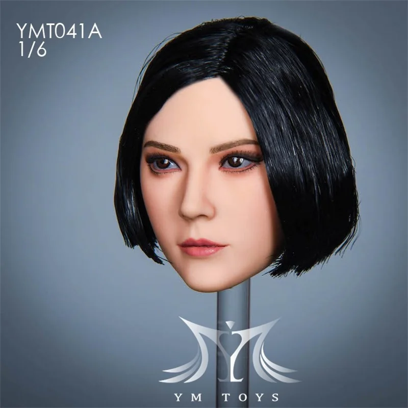 TOYS 1/6 Scale YMT041 Ling Hair Transplant Female Soldier Female Head Sculpture Be Used With Female Body In Stock