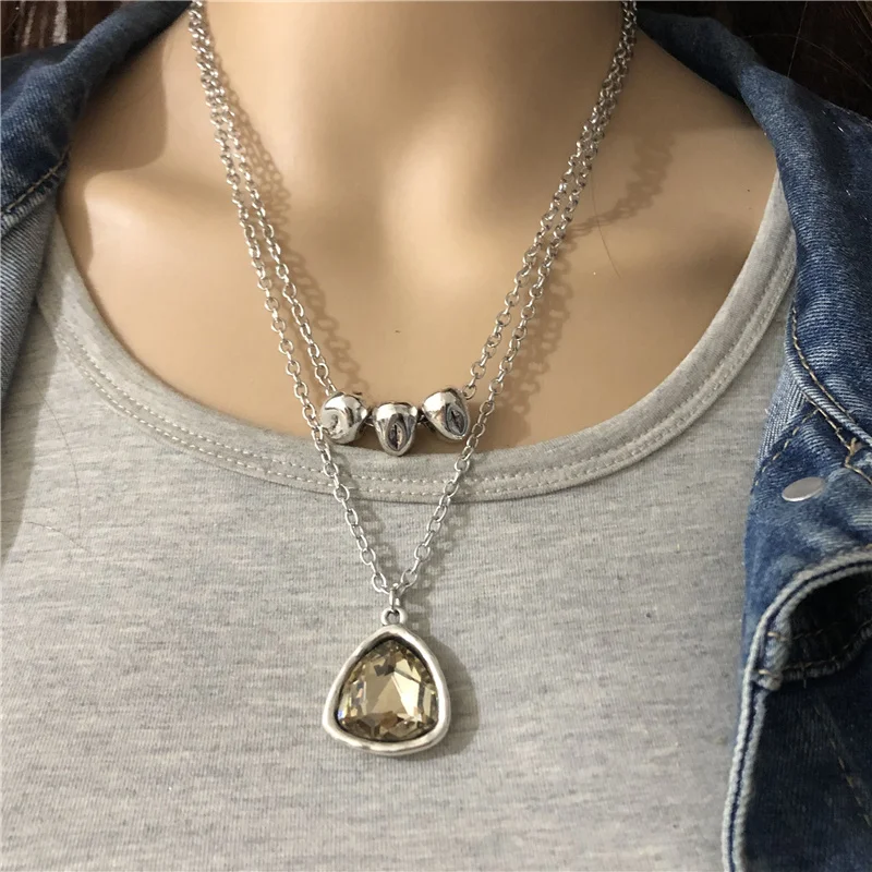 Anslow Fashion Jewelry Promise Love Heart Choker Necklace Collars Statement Necklace Chain Female Accessories Gift LOW0013AN