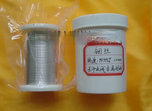 

Vacuum Coating Material High Purity 99.995% Metal Indium Wire 1.3mm 2 Meters