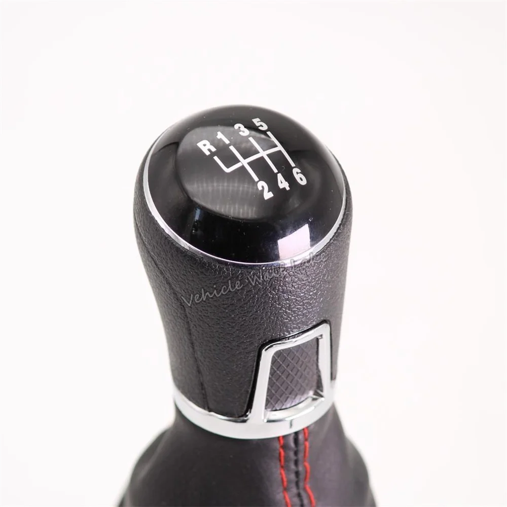 For VW EOS 2006 2007 2008 2009 2010 2011 Car-Stying 6 Speed Car Gear Stick Level Shift Knob With PU Leather Boot