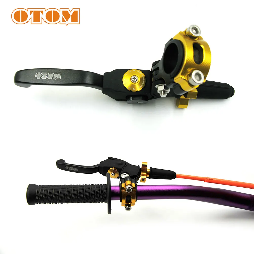 OTOM Motorcycle Scooter Clutch Lever For KTM HONDA YAMAHA KAWASAKI RM Motocross Pit Dirt Bike CNC Aluminium Adjustable Handlebar