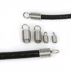 50pcs 2 3 4mm Stainless Steel End Caps Cords Crimp Jewelry Findings Beads For Jewelry Making Bracelet Necklace DIY