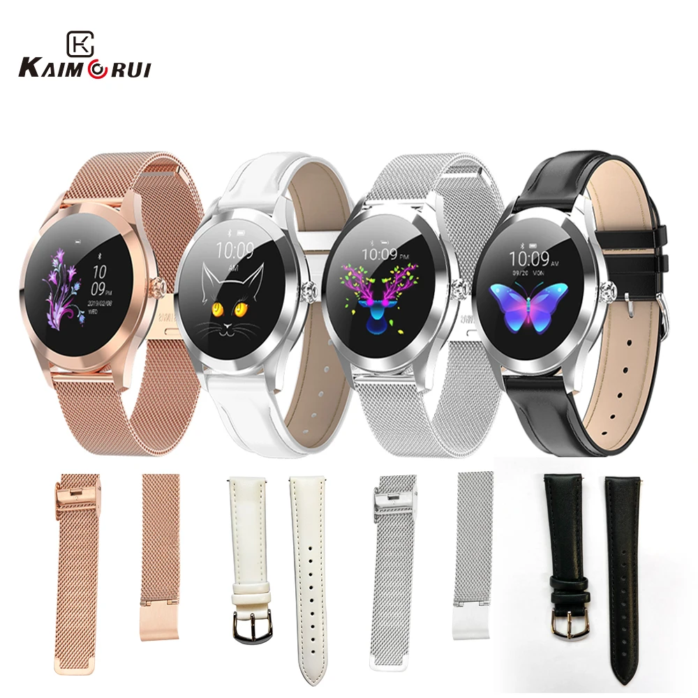 Original Watch Strap For KW10/KW20 Smart Watch 18mm Stainless Steel/Leather  Women Watch Band Replacement Smartwatch Wristband