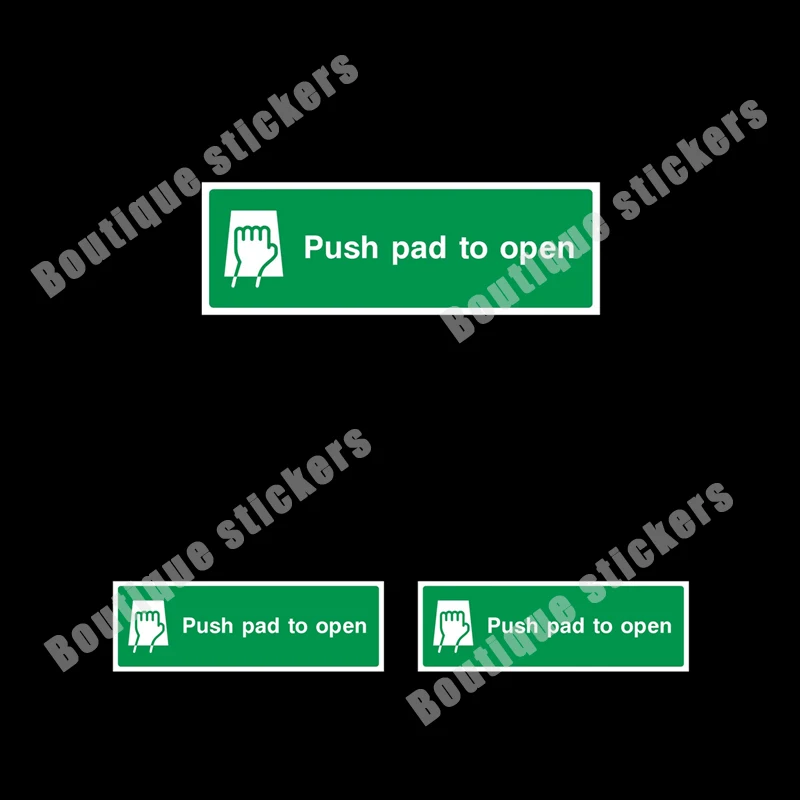 

3X Push Pad Opening Sign Sticker Warning Sticker To Remind Everyone That It Is Practical, Waterproof, Hot-selling, High-quality