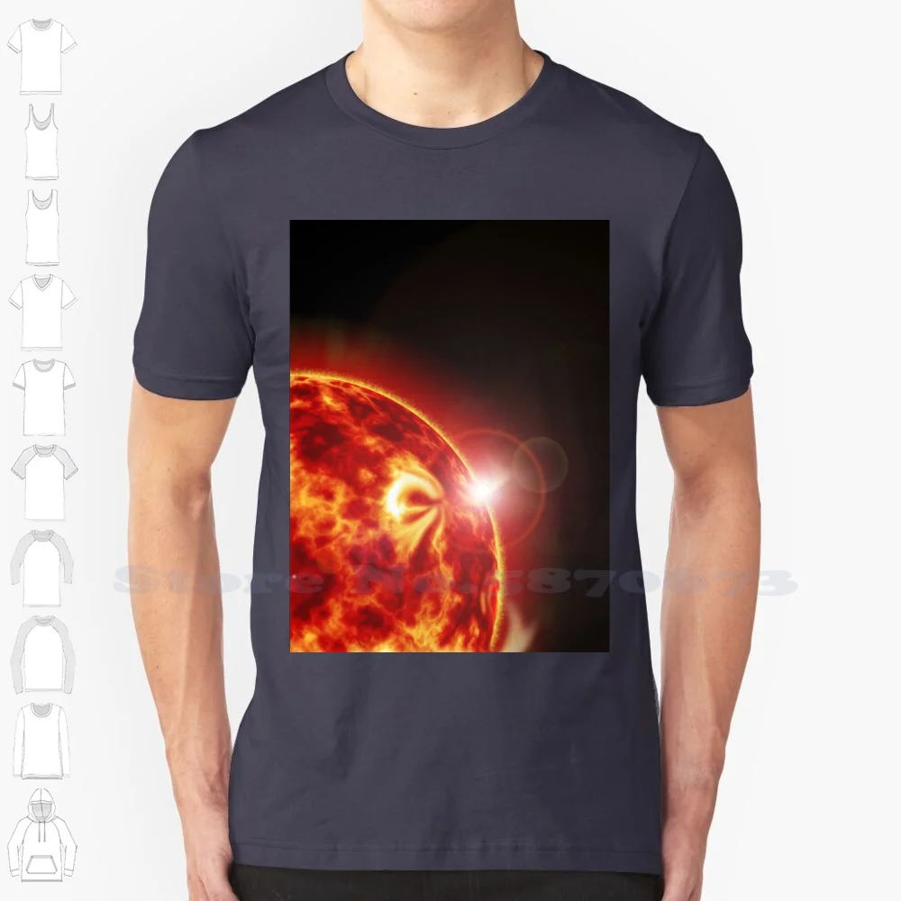 The Little Sun Shines 100% Cotton T-Shirt Sun Sol G Type Main Sequence Star Cosmos Space Universe Astronomiry Color _ Flow