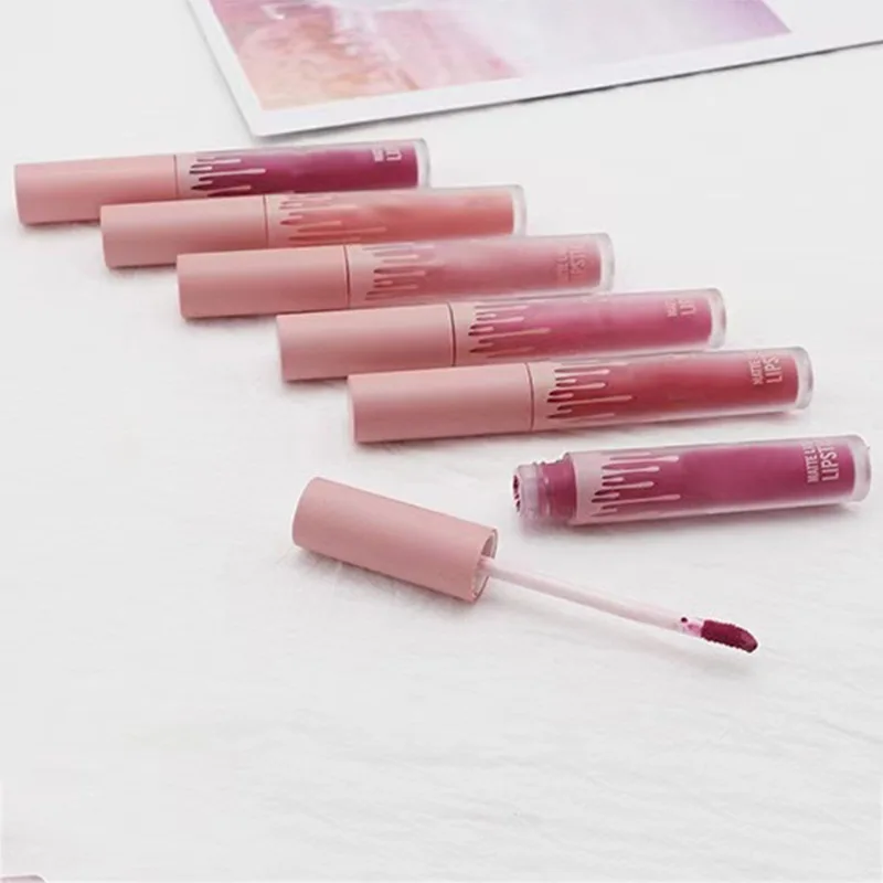 50pcs Matte Lipgloss Private Label Wholesale Liquid Lipstick Long Lasting Waterproof Cosmetic Beauty Costom Logo Makeup Lipgloss