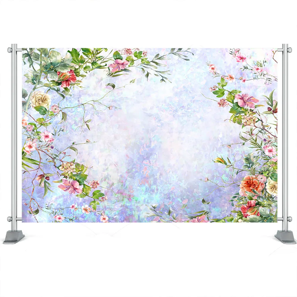 Fondos de fotografía de flores rosas rosas, fondo de fotografía de boda para fiesta de cumpleaños de niña, fondos de fotografía de arte para adultos de bosque fatado