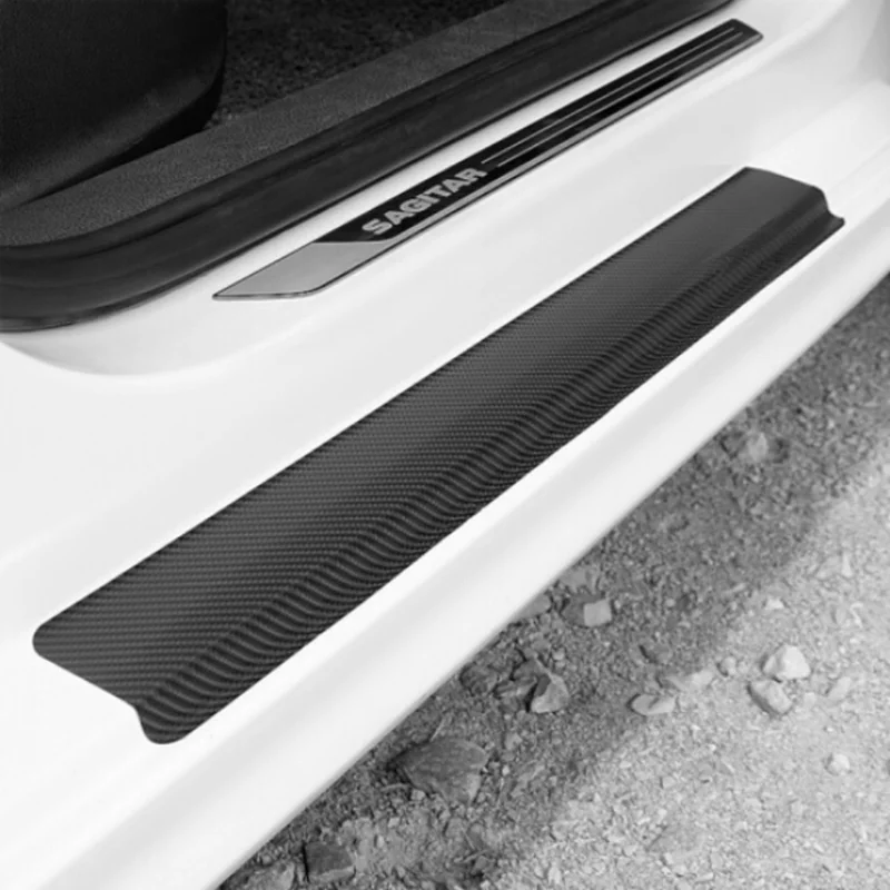 4Pcs Car Door Sill Protector Door Sill Scuff Plate Stickers For Toyota Camry Highlander RAV4 Crown Reiz Corolla Vios Yaris L