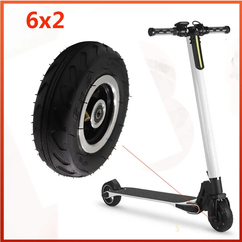 6 Metal tyre/Solid Wheel Inch Cart Scooter With Axle Trolley 8/10mm 608 Hub Wheel Hole 6x2 /628 Electric Bearings Tire Air Wheel