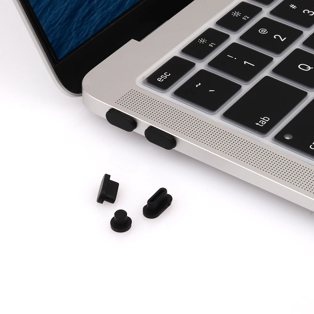 Silicone Anti-dust Plugs Protector for MacBook Pro 13 inch 2020 A2338 A2289 A2251 Touch bar Laptop Dust Plug Ports Case Cover