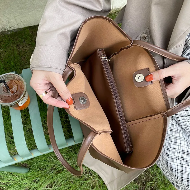 Casual Big Women totes designerskie damskie torby na ramię miękka torba kompozytowa ze skóry pu torebki damskie i torebki o dużej pojemności Czarny