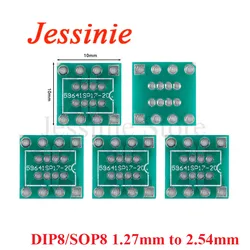 5pcs SOP8 Turn DIP8 SMD to DIP IC Adapter Socket Converter Plate 1.27mm to 2.54mm Spacing Pitch Transfer Board