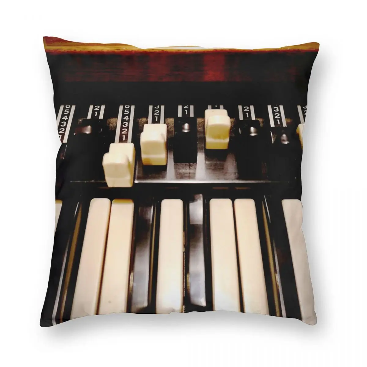 Hammond B3 Organ Square Pillowcase Polyester Linen Velvet Creative Zip Decor Pillow Case Home Cushion Cover 18