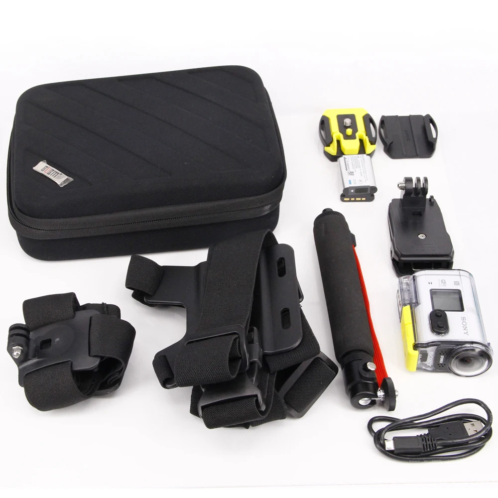 Shockproof Carrying Case bag for Sony Action Cam HDR-AS15 AS20 AS30V AS100V AS200V HDR-AZ1 Mini Sony FDR-X1000V protect bag case