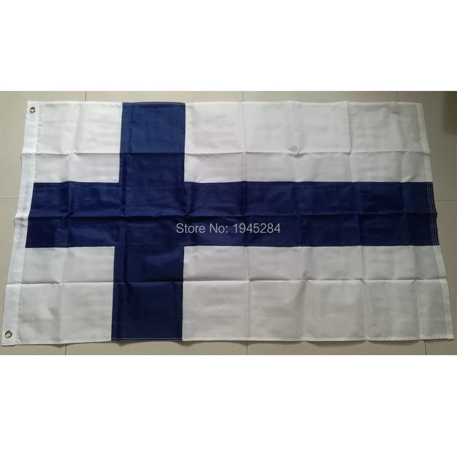 Embroidered Sewn Finland Flag Finnish National Flag World Country Flag Banner Oxford Fabric Nylon 3x5ft