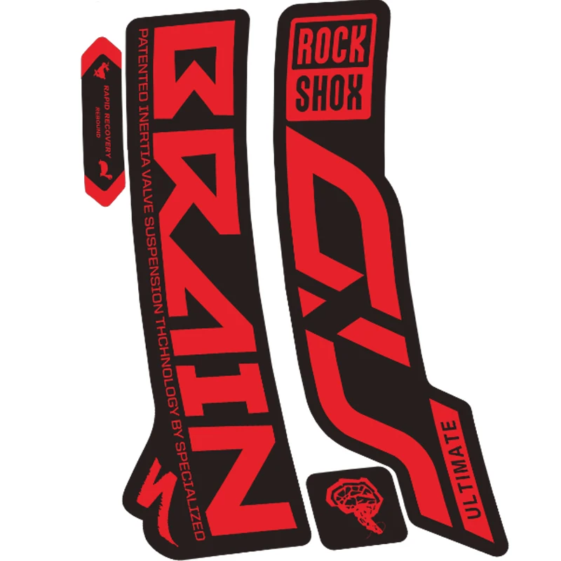 2019 rockshox sid brain smart version front fork sticker mountain bike bicycle waterproof sticker decoration