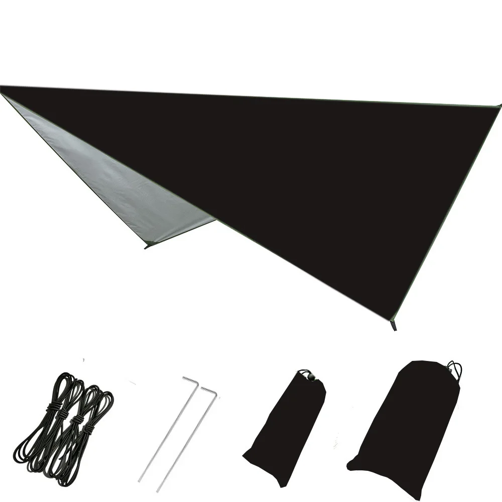 3x3m Awning Waterproof Tarp Tent Shade Ultralight Garden Canopy Sunshade Outdoor Camping Hammock Rain Fly Beach Sun Shelter