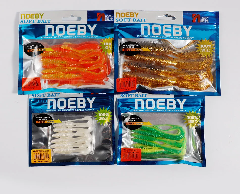 Noeby Weichköder mit vibrierenden Schwänzen 14cm 10cm 8cm 6cm – Original Wag Wobbler mit Fischgeruch für den Fischfang – Detail 10