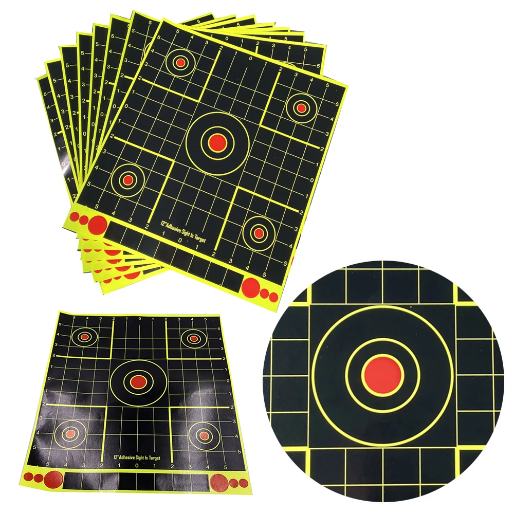 10 /20 /50 /PCS 13x12 Inch Adhesive Splatter Target Sticker Archery Accessories High Strength Adhesive for Grid Shooting Target