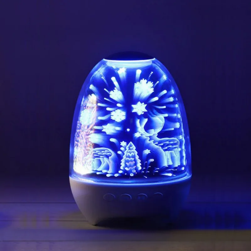 Night Light Bluetooth 5.0 Speakers TWS Wireless Hands Free Calling Bedroom Lamp Soundbox With Colorful LED Light