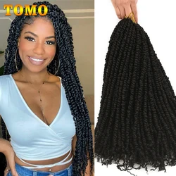 TOMO Passion Twist Hair 12 18 24 Inch Pre looped Synthetic Crochet Braids Bomb Twist Braiding Hair Extensions For Black Women