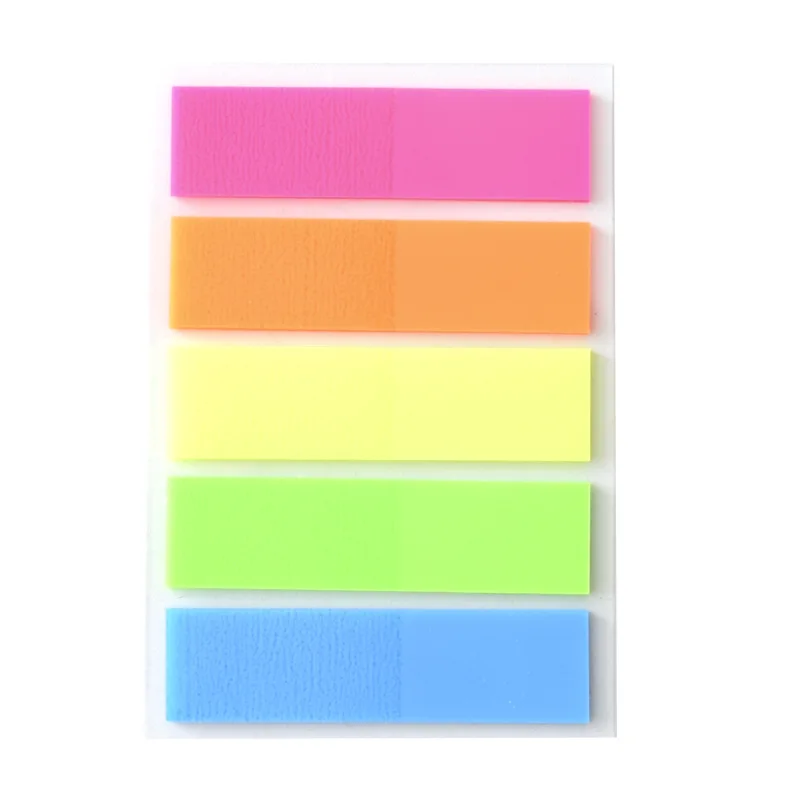 1 Pcs Fluorescence Colour Self Adhesive Memo Pad Sticky Notes Bookmark Point It Marker Memo Sticker Paper Office School Supplies