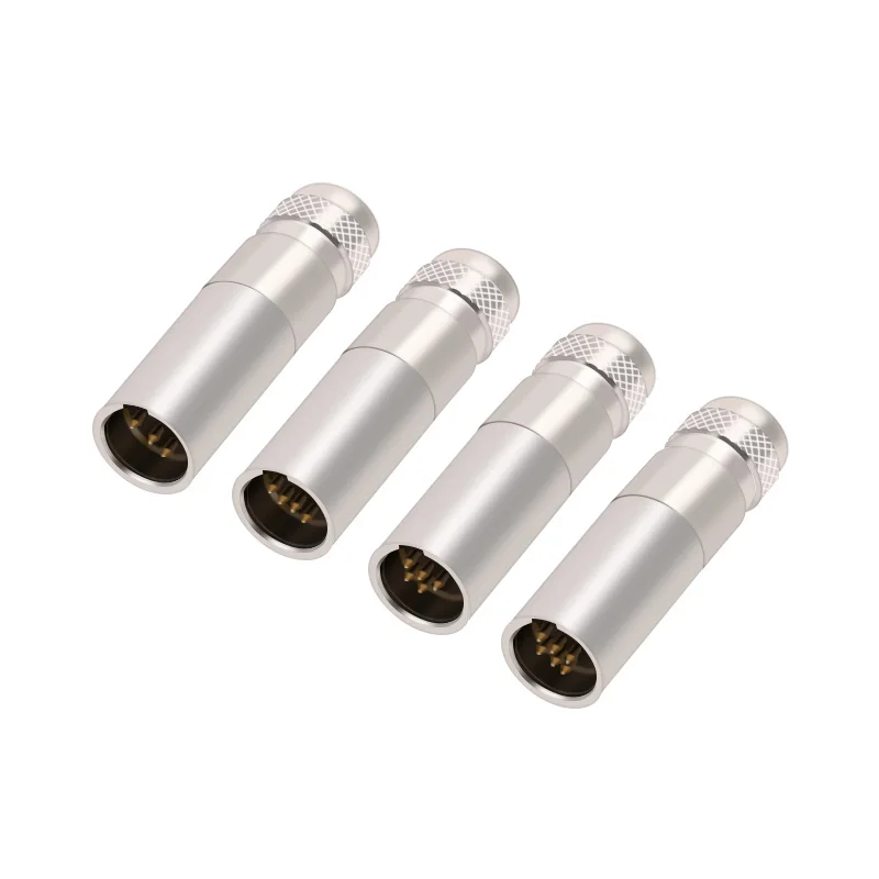 10pcs/lot Mini XLR 3Pin 4Pin 5Pin 6Pin Male Panel Chassis Socket Screw Mount Small Plug XLR Microphone MIC Audio Connector