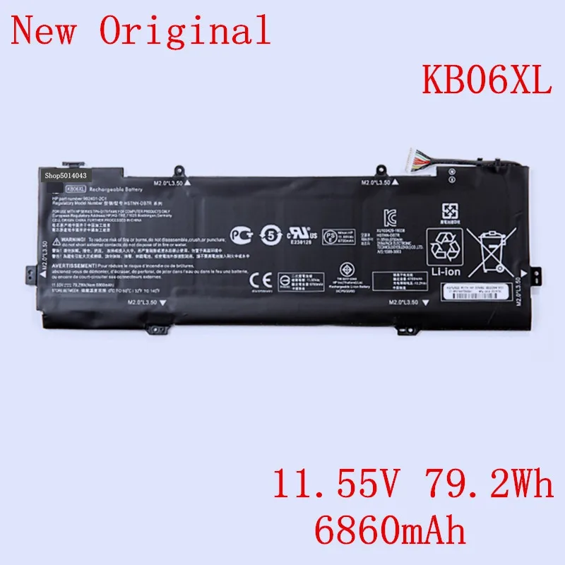 

New Original Laptop Li-ion KB06XL Battery for HP X360 15-BL002XX TPN-Q179 HSTNN-DB7R 902499-855 902401-2C1 series 11.55v 79.2Wh