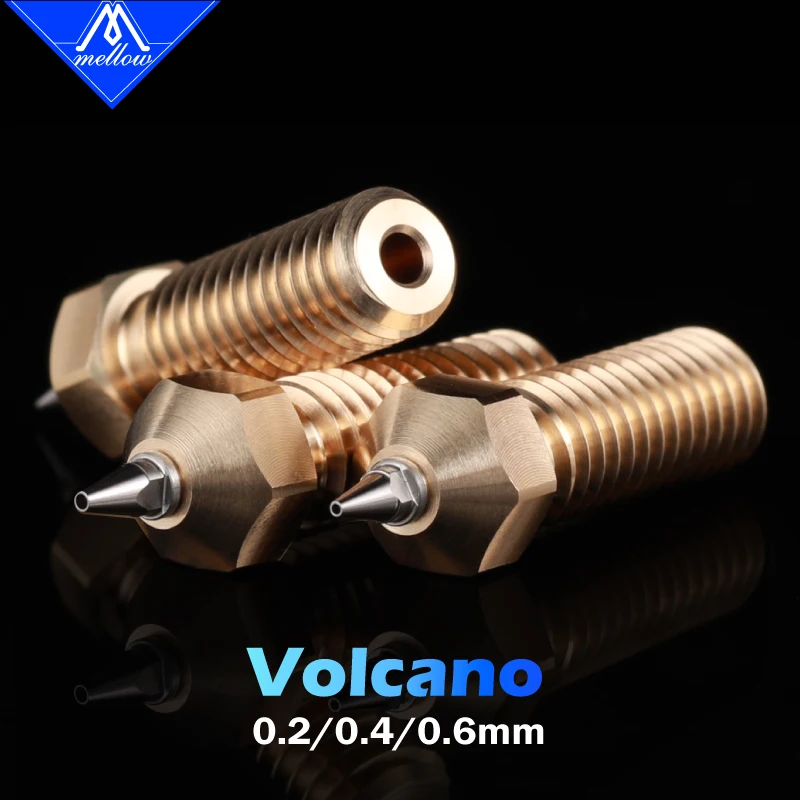 Mellow 1Pcs BS-Volcano Stainless Steel Nozzles For 3D Printers Hotend Nozzle Voron Blv Belt Printer Titan Aero Sidewinder X1