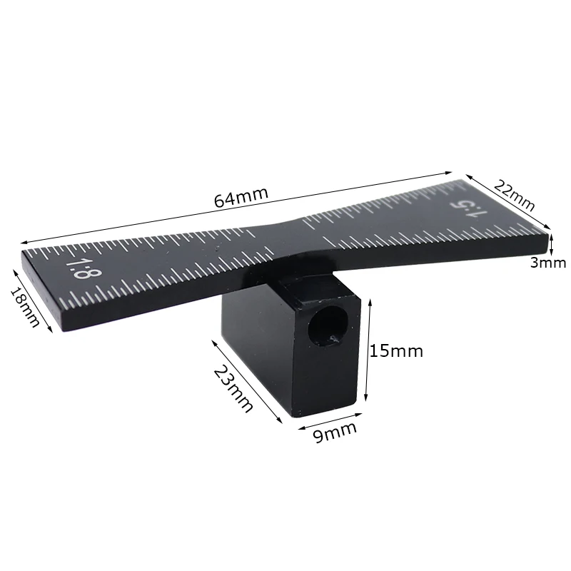 Woodworking Dovetail Marker Aluminum Alloy Dovetail Marking Template Jig 1:5 &1:8 Wood Joint Gauge With Scale Tools