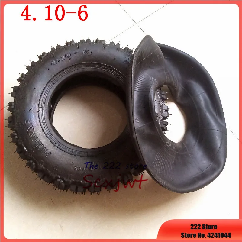 

4.10-6 inch tyre snow plow tires beach ATV Quad Go Kart butterfly flower wheel tyres With Inner Tube