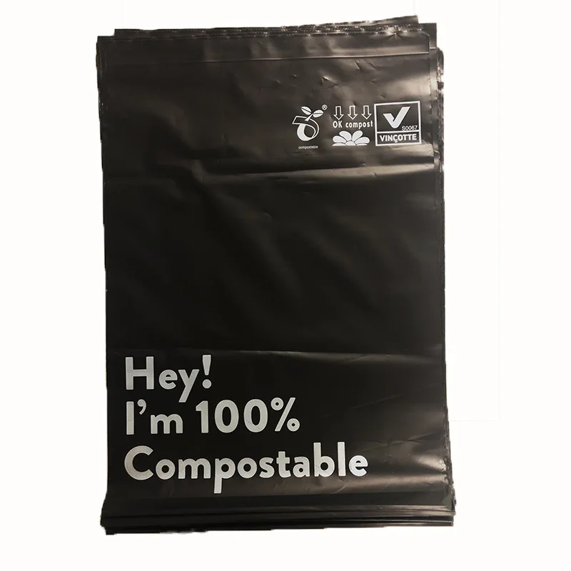 Sherpen 50 pçs/lote biodegradável compostable saco organizador eco courier sacos de correio poli mailers selo saco de entrega envelope