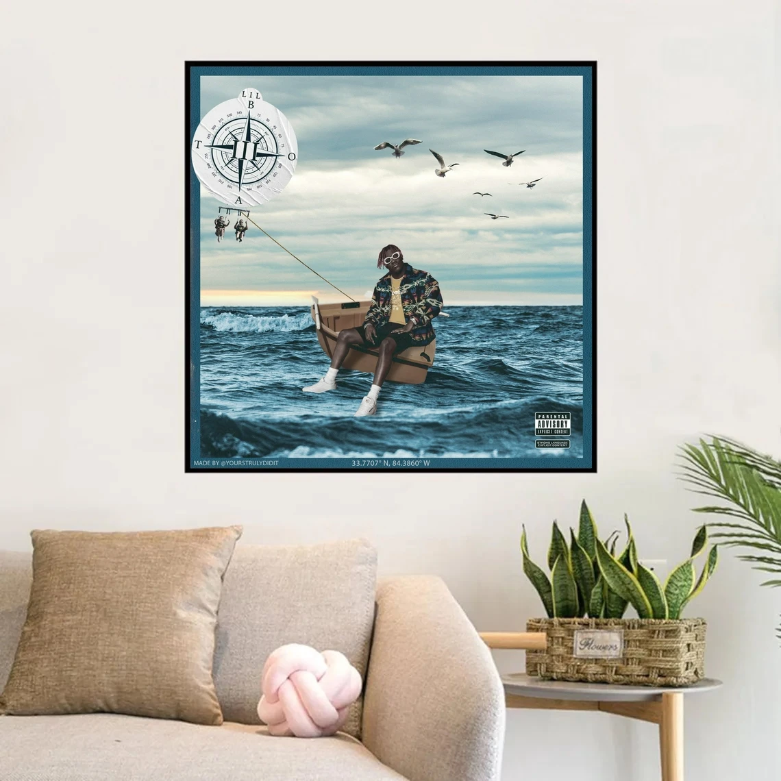 Lil Yachty Lil Boat 3 Music Album Cover Poster Prints Art Canvas Painting Wall Living Room Home Decor (No Frame)