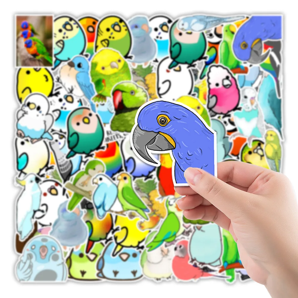 10/50PCS Cute Animal Bird Stickers Laptop Fridge Guitar Bike Luggage Skateboard Bottle Waterproof Graffiti Sticker Decal Toy