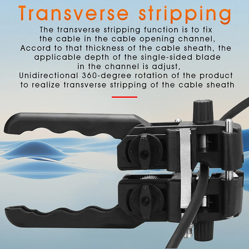 Imagem -03 - Faca de Decapagem Transversal e Circular Fibra Óptica Stripper Cabo Jacket Slitter Cabo Opening Cutter 830 mm Aua-f9