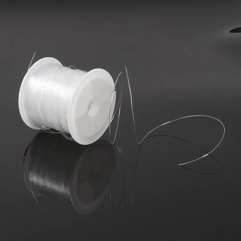0.2/0.3/0.4/0.5/0.6/0.8mm 10-100m przezroczysty, nierozciągliwy żyłka nylonowa sznurek frezowanie do wyrobu naszyjnika DIY — zdjęcie 4