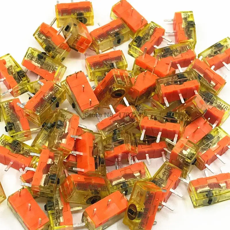 

100Pcs New pattern Original TTC dustproof gold series micro switch 3 Pin gold contactor 30 60 80 million clicks lifetime button