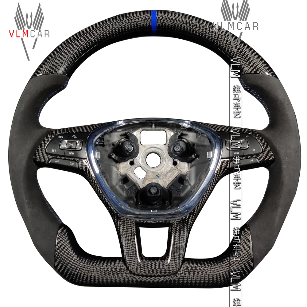 

VLMCAR Private Custom Carbon Fiber Steering Wheel For Volkswagen Golf7 Mk7 Polo Car Accessories Led Performance Suede Leather