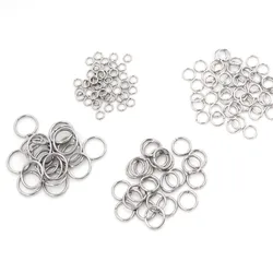100-200pcs 3-15mm Stainless Steel DIY Jewelry Connector Findings Open Single Loops Jump Rings For Jewelry Making Accessories